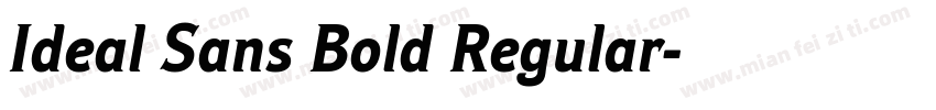 Ideal Sans Bold Regular字体转换